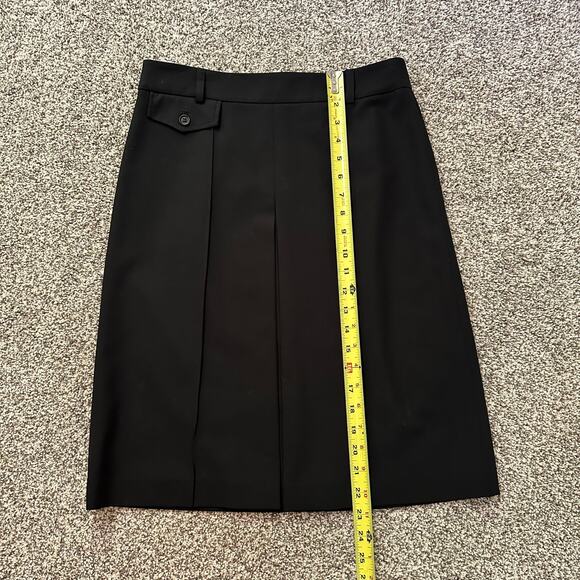 Theory black a-line wool pleated midi skirt size 2 - Picture 7 of 9